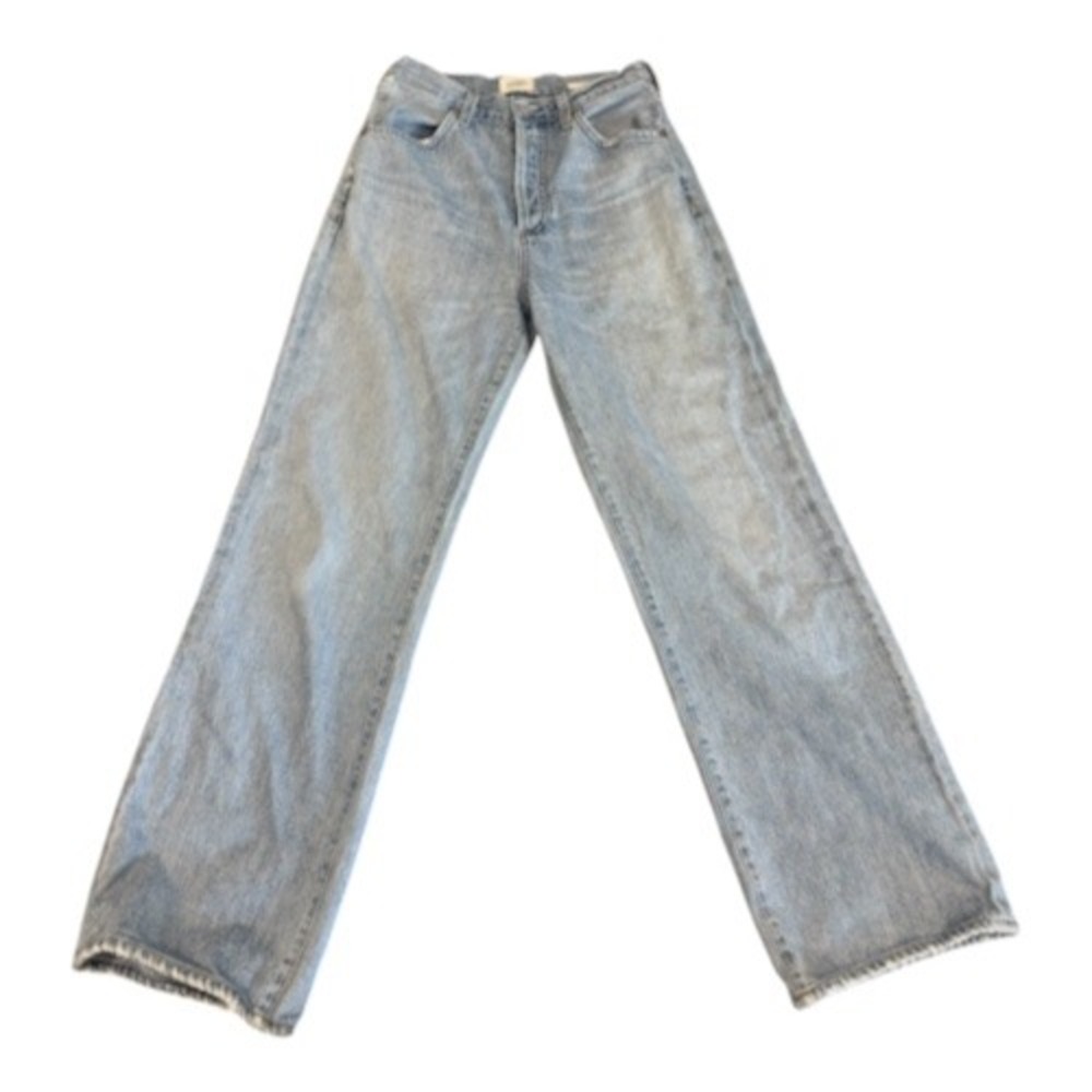 Citizens of Humanity Annina High Rise Wide Leg Jeans Light Wash 25 Button Fly